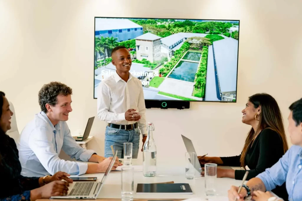 Presentation in meeting room
