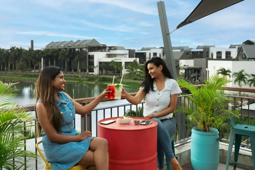 Cheers by the lake